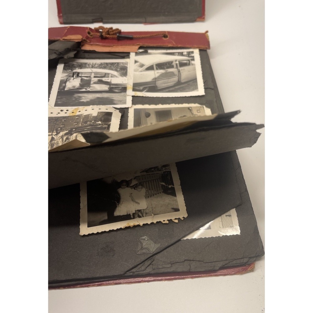 VTG 1940s 1950s Family Photo Album 10 Photos Black Americana As Found
